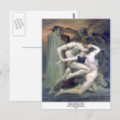 Carte Postale Bouguereau - Dante et Virgile au Enfers (Devant / Derrière)