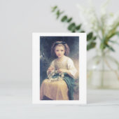 Carte Postale Bouguereau - Enfant Tressant une Couronne (Debout devant)