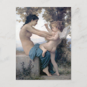 Carte Postale Bouguereau - Jeune Fille se Defendant contre Eros