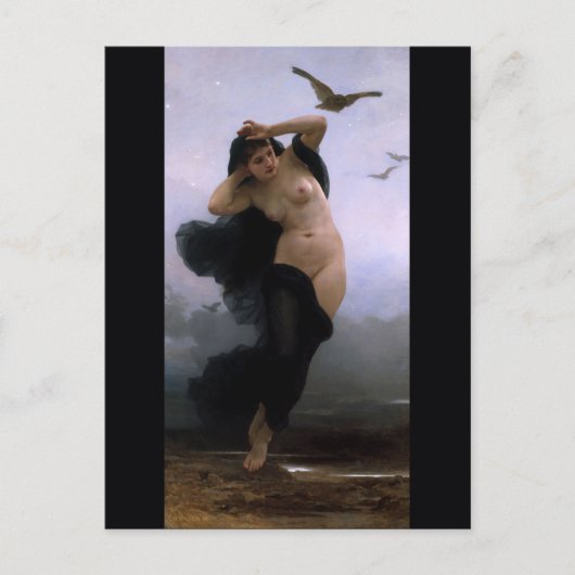 Carte Postale Bouguereau La Nuit (Devant)