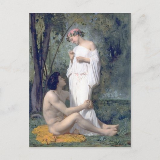 Carte Postale Bouguereau-L'Idylle (Devant)