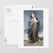 Carte Postale Bouguereau - L'Orage (Devant / Derrière)