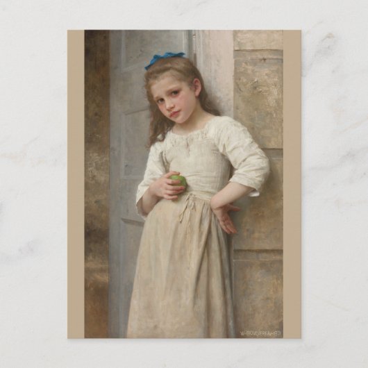 Carte Postale Bouguereau Yvonne sur le seuil (Devant)