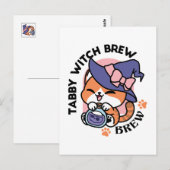 Carte Postale Bouillon de sorcière chat – Joli design de chat d' (Devant / Derrière)