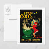 Carte Postale Bouillon OXO Poseter Vintage Europe (Devant / Derrière)