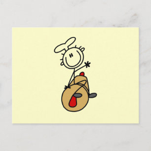 Carte Postale Boulanger avec rouleau à pâtisserie