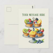 Carte Postale Boulangerie ajouter un message Nom de l'entrepris (Devant / Derrière)