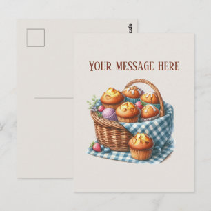 Carte Postale Boulangerie ajouter un message Nom de l'entreprise