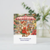 Carte Postale Boulangerie Cat Christmas à thème pour les Amoureu (Debout devant)