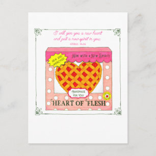 Carte Postale Boulangerie Cœur de Chair Saint-Valentin