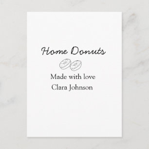 Carte Postale Boulangerie de donuts faits maison ajoutez votre t