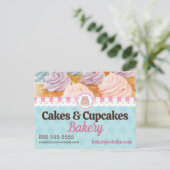 Carte Postale Boulangerie de gâteaux et cupcakes (Debout devant)