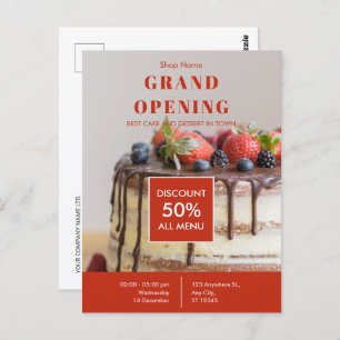 Carte Postale Boulangerie de gâteaux Petite entreprise Grande ou