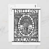 Carte Postale Boulangerie française (Devant / Derrière)