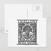 Carte Postale Boulangerie Française Boulanger (Devant / Derrière)