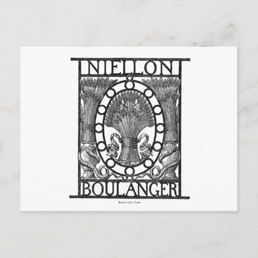 Carte Postale Boulangerie Française Boulanger (Devant)