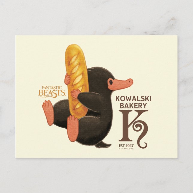 Carte Postale Boulangerie Kowalski - Niffler Avec Pain (Devant)