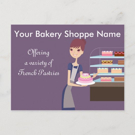 Carte Postale Boulangerie/pâtisserie 4 Design (Devant)