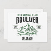 Carte Postale Boulder (Devant / Derrière)