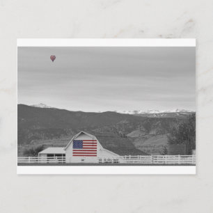 Carte Postale Boulder à air chaud Barne à drapeau et Eldora BWSC