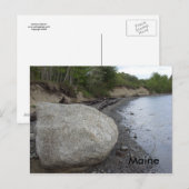 Carte Postale Boulder à Marlboro Beach, Maine (Devant / Derrière)