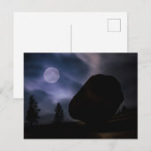 Carte Postale Boulder au clair de lune | Parc national de Yosemi (Devant / Derrière)