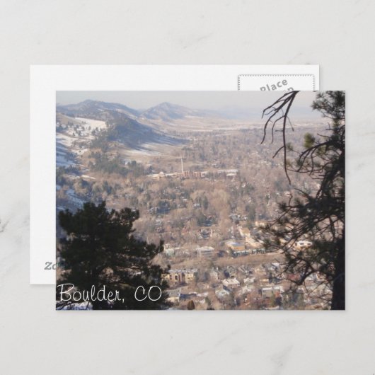 Carte Postale Boulder, Colorado de Above (Devant / Derrière)