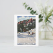 Carte Postale Boulder, Colorado - Flatirons en hiver (Debout devant)