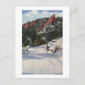 Carte Postale Boulder, Colorado - Flatirons en hiver (Devant)