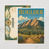 Carte Postale Boulder Colorado Flatirons GeoSaga (Devant / Derrière)