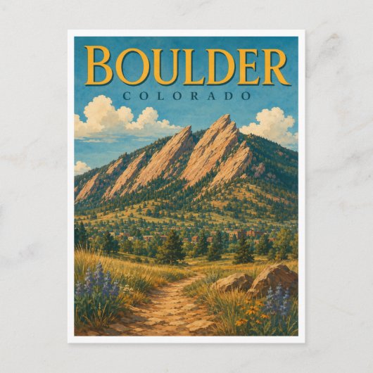 Carte Postale Boulder Colorado Flatirons GeoSaga (Devant)