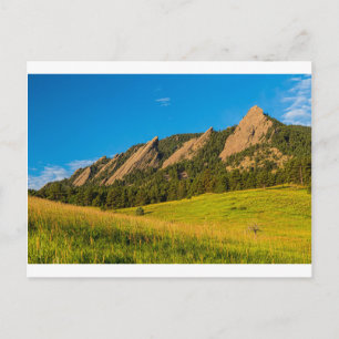 Carte Postale Boulder Colorado Flatirons Sunrise Golden Light