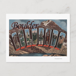 Carte Postale Boulder, Colorado - Scènes de grandes lettres