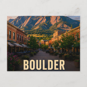 Carte Postale Boulder Colorado Ville de Montagne Rocheuse Voyage