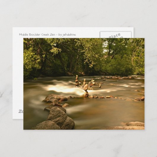 Carte Postale Boulder Creek - Roches équilibrées (Devant / Derrière)