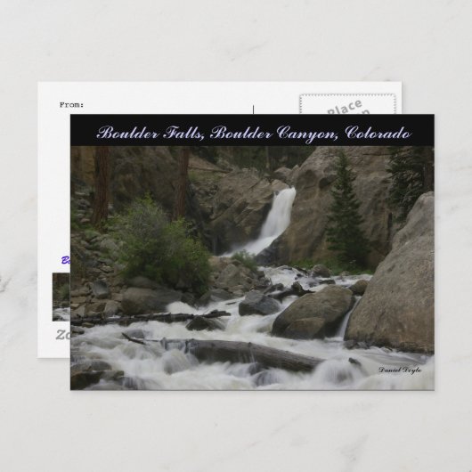Carte Postale Boulder Falls (Devant / Derrière)