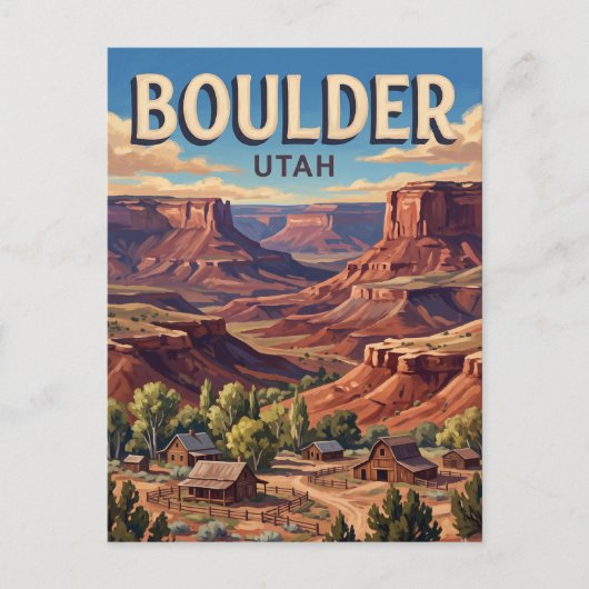 Carte Postale Boulder Utah (Devant)
