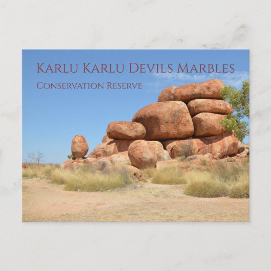 Carte Postale Boulders ronds, Karlu Karlu, Devils Marbles (Devant)
