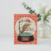 Carte postale boule à neige de Mums Owl (Debout devant)