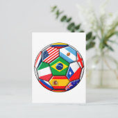 Carte Postale Boule avec drapeaux (Debout devant)
