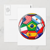 Carte Postale Boule avec drapeaux (Devant / Derrière)