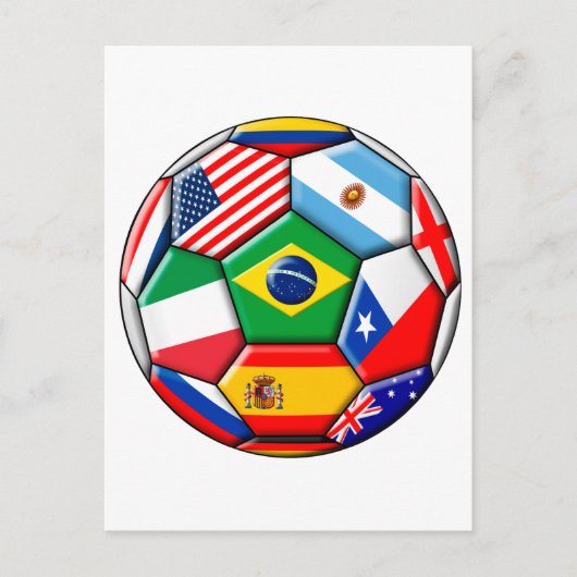 Carte Postale Boule avec drapeaux (Devant)