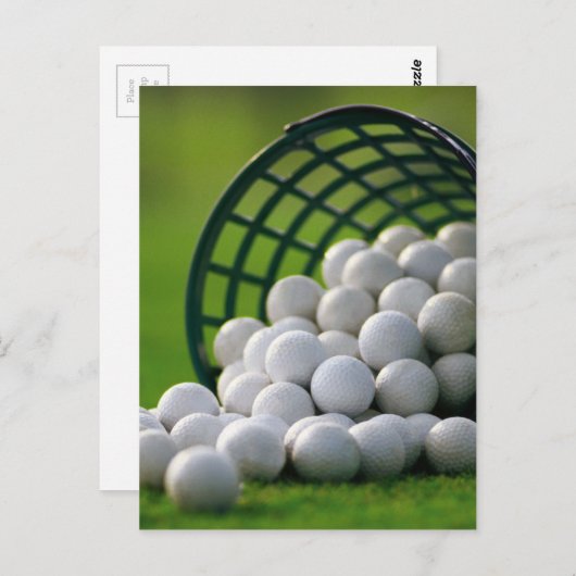 Carte Postale Boule de balles de golf (Devant / Derrière)