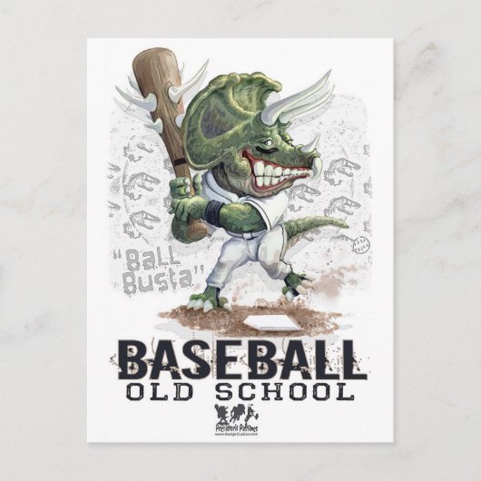Carte Postale Boule de baseball de Dinosaur Busta Gear (Devant)