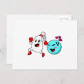 Carte Postale Boule de bowling (Devant / Derrière)