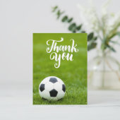 Carte Postale Boule de football avec Merci de mot (Debout devant)