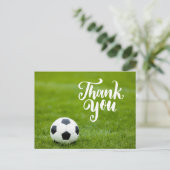 Carte Postale Boule de football avec Merci de mot (Debout devant)