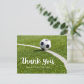 Carte Postale Boule de football avec merci tout ce que vous fait (Debout devant)