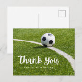 Carte Postale Boule de football avec merci tout ce que vous fait (Devant / Derrière)