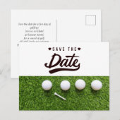 Carte Postale Boule de golf enregistrer la date (Devant / Derrière)